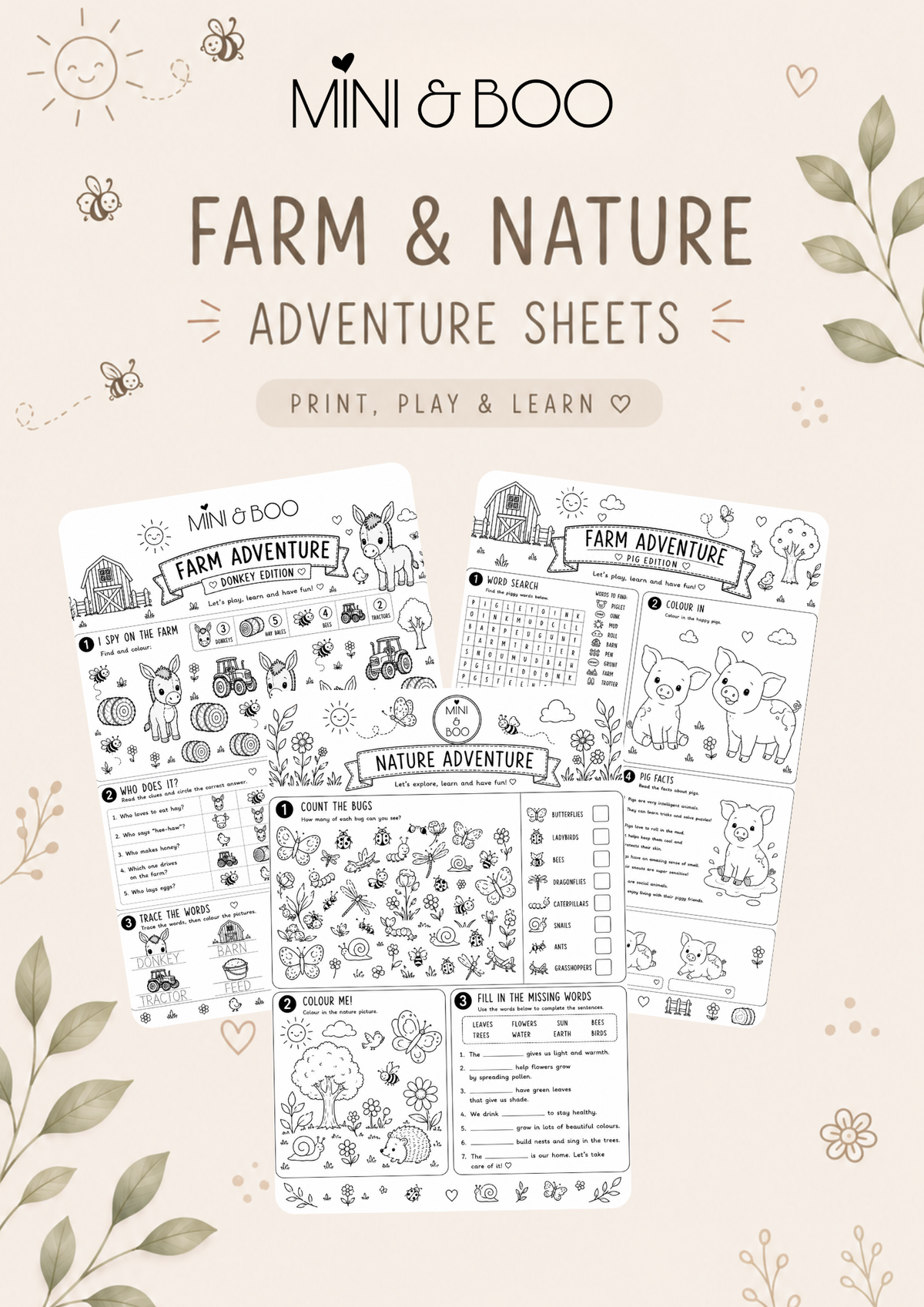 Farm & Nature Printables