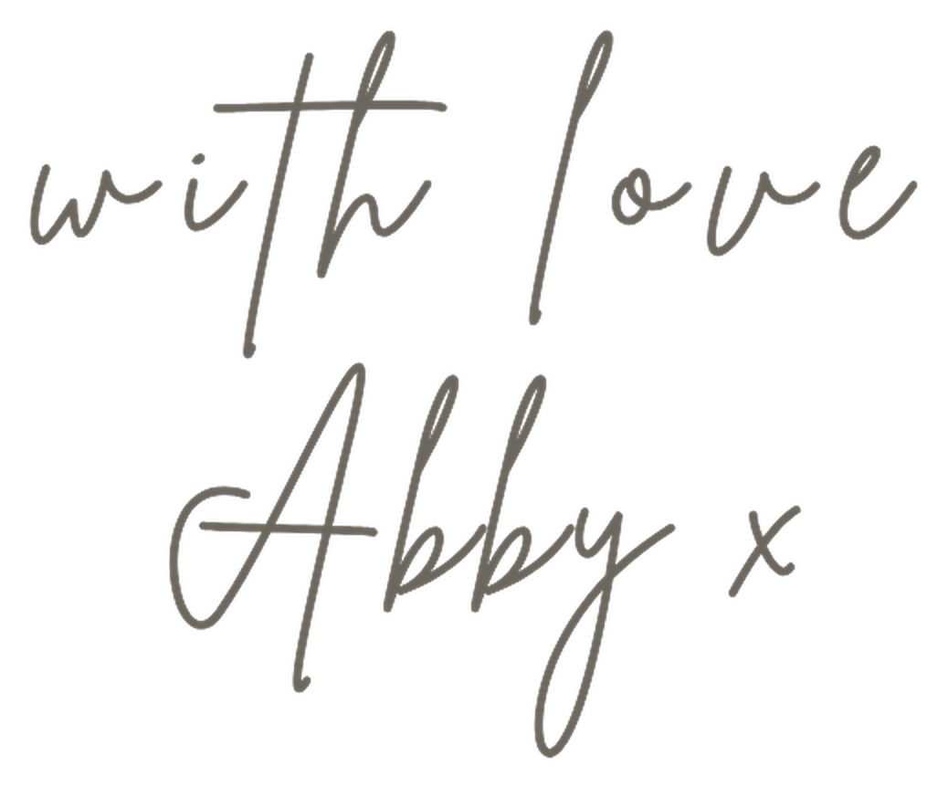 With love, Abby